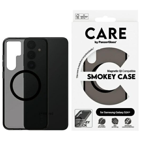 CARE by PanzerGlass Urban Combat Baksidedeksel til Samsung Galaxy S24+ - Svart, MagSafe-kompatibel