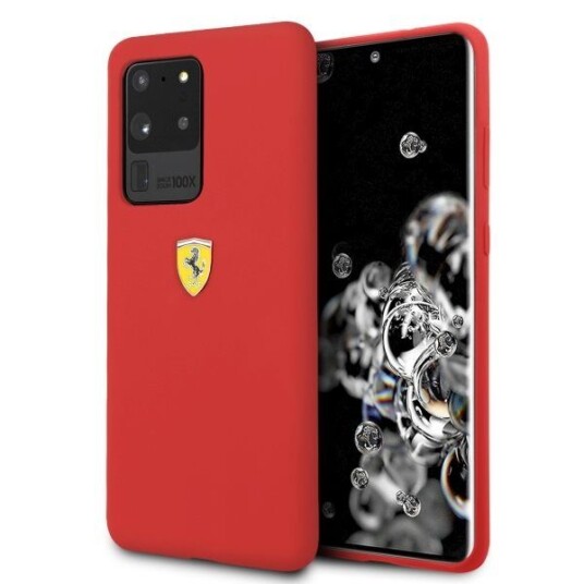 Ferrari Hardcase Fessihcs69re Silikonetui til Samsung S20 Ultra - Rød