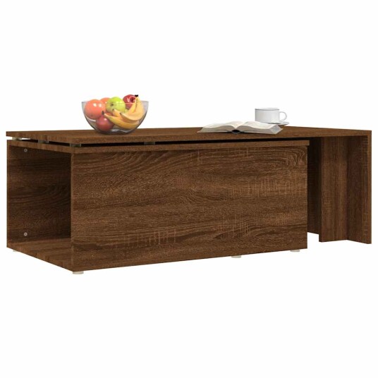 vidaXL Salongbord brun eik 150x50x35 cm konstruert tre