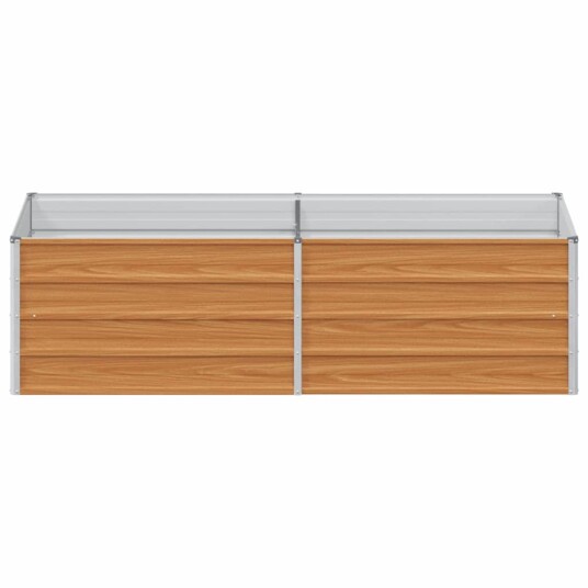 vidaXL Høybed Lys Brun 160 x 80 x 45 cm Galvanisert Stål vidaXL Høybed Lys Brun 160 x 80 x 45 cm Galvanisert Stål