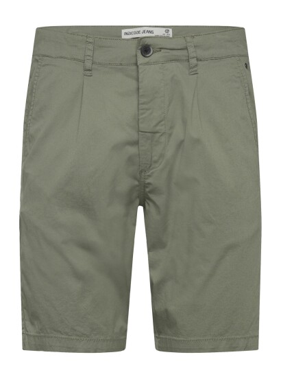 INDICODE Inspring Pleat Shorts Khaki green S INDICODE Inspring Pleat Shorts Khaki green S