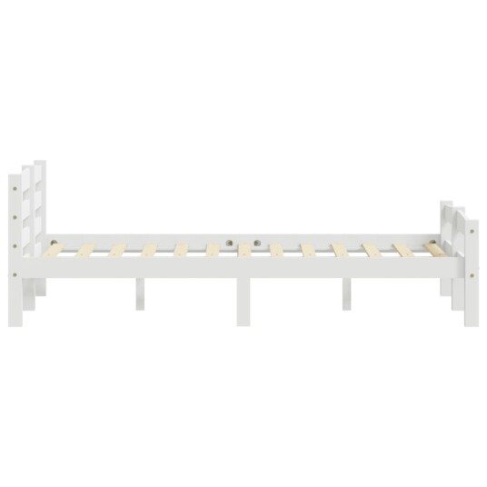vidaXL Sengeramme hvit heltre furu 120x200 cm