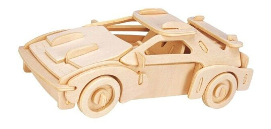 Eureka Gepetto's Workshop Wooden Construction Kit 3D Racecar
