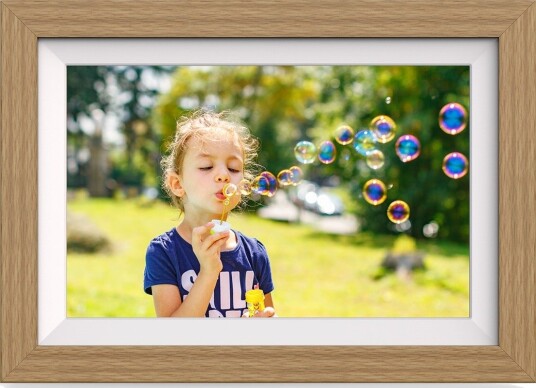 Wozinsky WRC-32 10.1" digital fotoramme med Frameo 32GB app - lysebrun