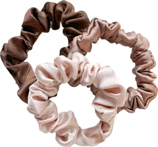 Makeup Mekka Slim Silky Scrunchies 3pk Bronde