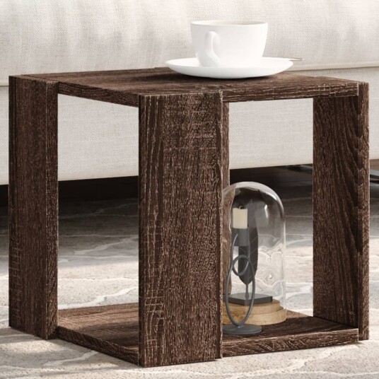 Salongbord brun eik 32x32x30 cm konstruert tre 848149