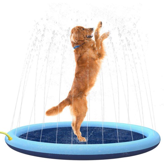 Ozami Dog Splash Pool Fontenematte Sprinklerbasseng Hund Ø 150 cm Ozami Dog Splash Pool Fontenematte Sprinklerbasseng Hund Ø 150 cm