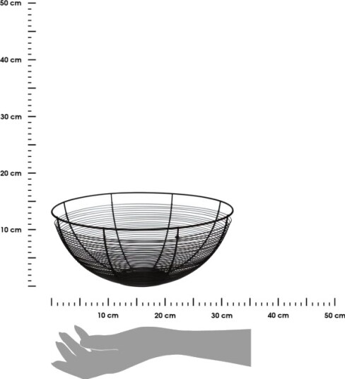 5Five Svart Metallkurv 32 Cm Til Frukt/Grønnsaker Fat