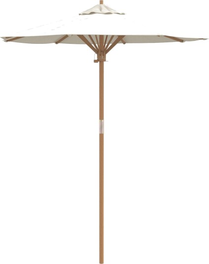 Kremhvit Hageparasol 180x230 cm Bambus