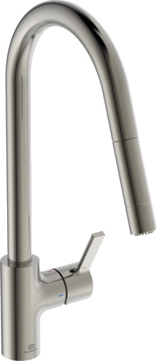 Ideal Standard Gusto kjøkkenkran 241 mm tut sølvfarget Stål