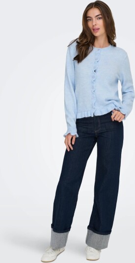 JDY Jdyletty L/S On Frill Cardigan Knt Noos Blue S