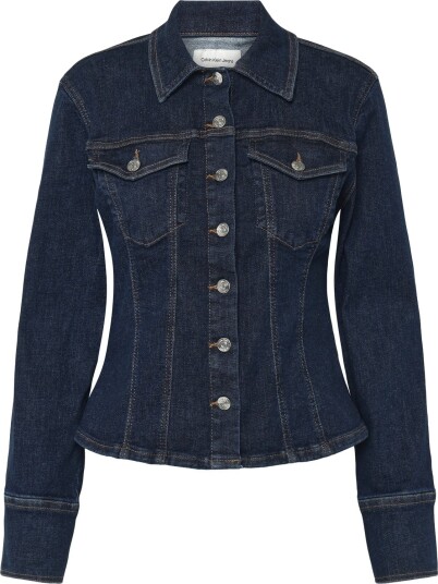 Calvin Klein Jeans Sculpt Trucker Shirt Ck Classic Navy M