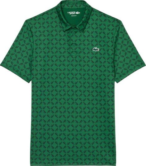Lacoste Performance Polo AOP DH4825 Golf pologenser herre Fairway/Sinople(YXR) Small