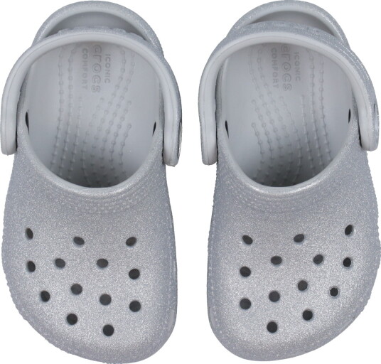 Crocs Classic Glitter Clog T - Silver - 19-20