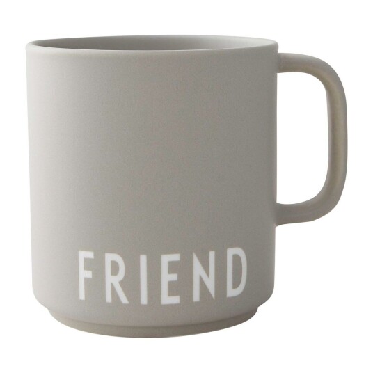 Design Letters favorittkopp med hank 25 cl Friend-grey