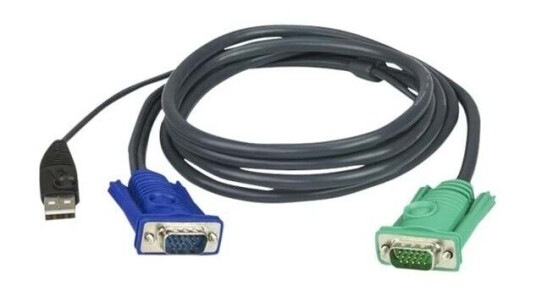 ATEN Micro-Lite KVM-kabel SPHD15 til HD15 5m - Svart ATEN Micro-Lite KVM-kabel SPHD15 til HD15 5m - Svart
