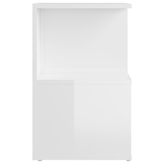 vidaXL Nattbord 2 stk høyglans hvit 35x35x55 cm sponplate
