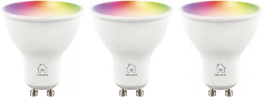 Deltaco Smart Home Rgb Led Lampe Gu10 Wifi 4.7w 3-Pack