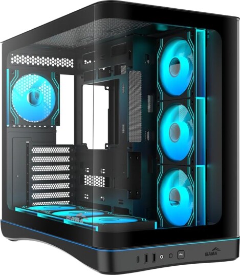 SAMA V62 Mid Tower Svart V62-BKADA7X1-GL SAMA V62 Mid Tower Svart V62-BKADA7X1-GL