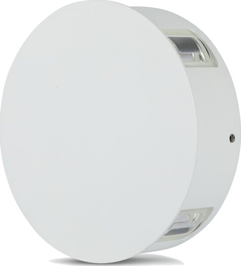 V Tac 4W Rund LED vegglampe hvit IP65 360° 3000K aluminium utendørs/innendørs inkl. lyskilde Kulør : Varm V Tac 4W Rund LED vegglampe hvit IP65 360° 3000K aluminium utendørs/innendørs inkl. lyskilde Kulør : Varm