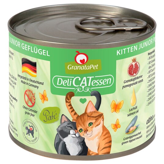 Granatapet Delicatessen Kitten Fjærfe 6 X 200 G