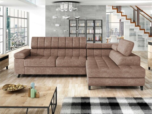 Amshyttan Sovesofa Med Sjeselong 3 Seter Brun