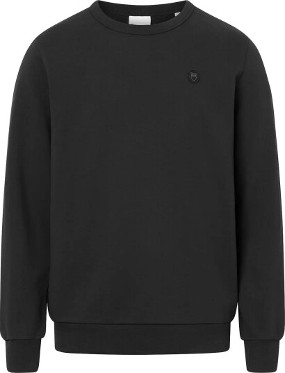 Knowledge Cotton Apparel Basic Badge Sweat Gots/Vegan Black L