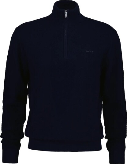 Gant Herringbone Texture Half Zip EVENING BLUE XXL