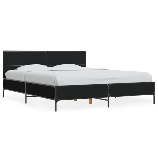  Sengeramme svart 150x200 cm konstruert tre og metall 8721102612985