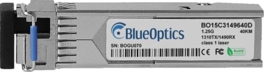 Blueoptics Sfp-Bxu34-40Km-Uq-Bo Fiber Optisk 1250 Mbit/S Sfp Lc 9/125 Μm Bx-U