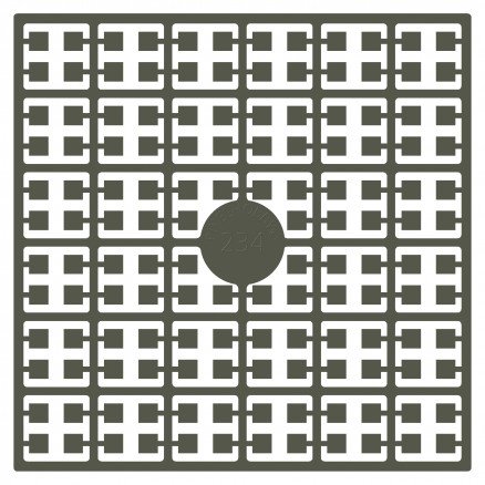 Pixelhobby Midi Perler 234 Ekstra mørk Bevergrå 2x2mm 140 pixels