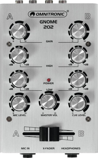 Omnitronic Gnome-202 Mini Mixer Sølv Omnitronic Gnome-202 Mini Mixer Sølv