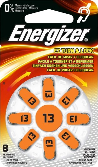 ENERGIZER Batteri Høreapparat Zinc Air 13 TL8 8-pk