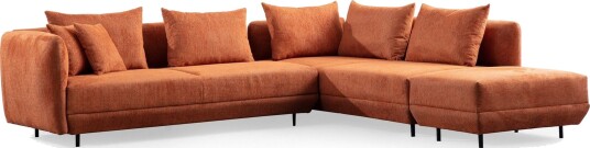 Floransa 4 seters Sofa med Divan   Oransje