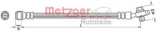 Bremseslange METZGER 4110381 Bremseslange METZGER 4110381