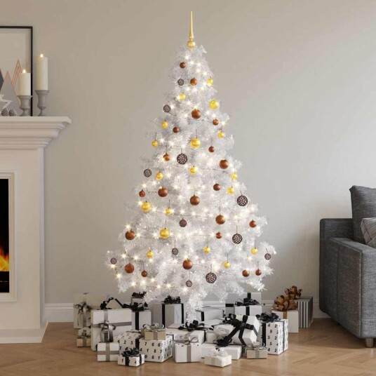 vidaXL Kunstig juletre med LED og kulesett 180 cm 620 grener vidaXL Kunstig juletre med LED og kulesett 180 cm 620 grener
