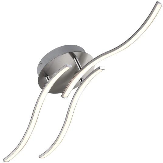 LED taklampe – 3 flammer 15 W 3000 K satengnikkel