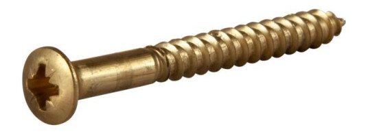 ESSVE 525185 Treskrue TKFX, messing 5 x 50 mm, 6-pakning