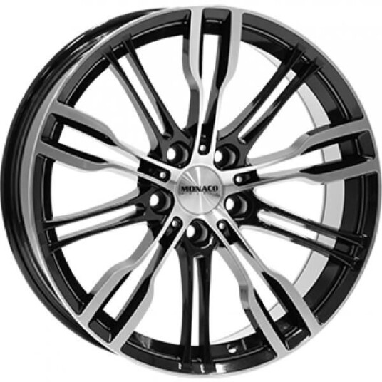 Monaco Gp8 Gloss Black Polished 8x19 5x120 ET20 B72.6