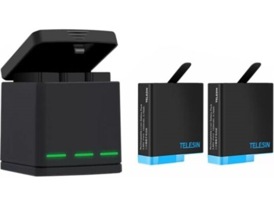 Box Telesin tri-kanals lader for GoPro Hero 8 + 2 batterier (GP-BNC-801) Box Telesin tri-kanals lader for GoPro Hero 8 + 2 batterier (GP-BNC-801)