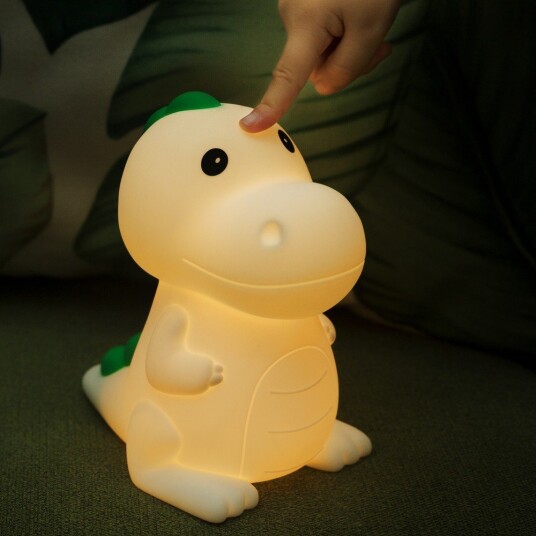 MOCHI Dinosaur nattlampe Silikon fargeskift + varmhvit touch dimbar IP20 innendørs Dimbar : Dimbar Kulør : RGB + Varm Hvit