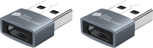 Good Connections Adapter Usb 2.0 Plugg A Til Usb-C-Kontakt Aluminiumshus Grått Sett Med 2 Bra - Med Høykvalitets Usb 2.0-Adapteren Fra Good Connections® Kan Du Plugge Og Spille Av Usb-C™-Kabelen Med En Usb-A-Kontakt I Ingen Tid Koble Til. Adapteren