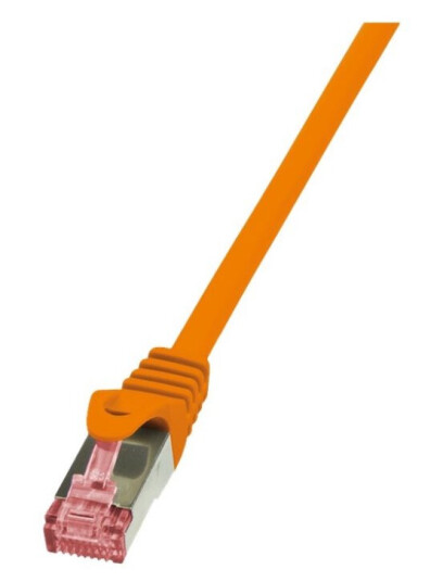 Logilink Primeline Koblingskabel Rj-45 Hann Til Rj-45 Hann 2 M Sftp Pimf Cat 6 Halogenfri Oransje