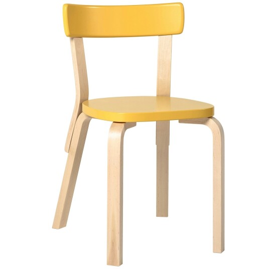 Artek Stol 69 Gul/Bjørk Artek Stol 69 Gul/Bjørk