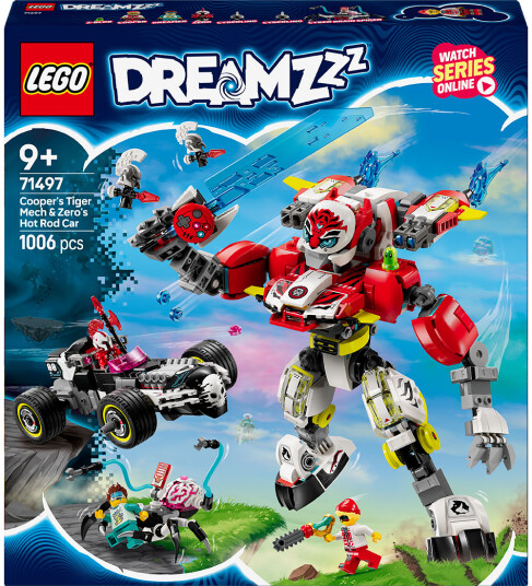 LEGO DREAMZzz 71497 Coopers tigerrobot og Zeros hotrod