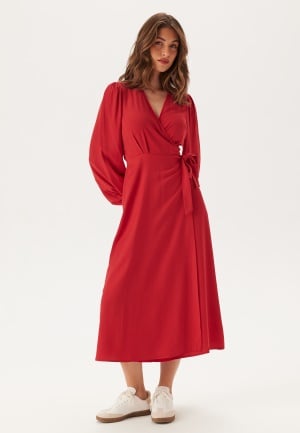 BUBBLEROOM Wrap Dress Dark red 36