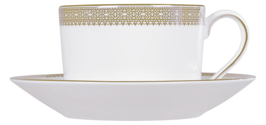 Wedgwood Lace Gold tekopp med skål 30 cl