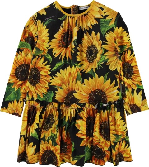 Dolce & Gabbana Kjole   Solsikke   Svart/Gul   Dolce & Gabbana   6 år 116   Kjole