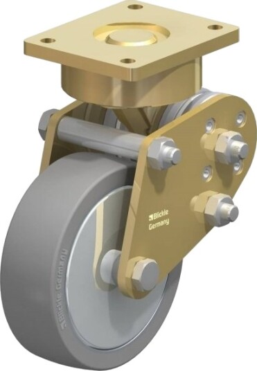 Blickle 853749 Lpfe-Alth 125K-As-Fa Dreiehjul Med Fjæring, Hjuldiameter 125 Mm, Bæreevne (Maks.) 350 Kg, 1 Stk