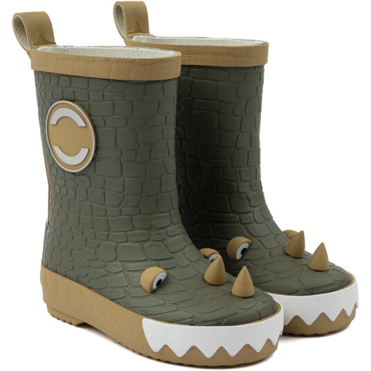 Mikk-line Dusty Olive Dragon 3D Gummistøvler 33 Mikk-line Dusty Olive Dragon 3D Gummistøvler 33